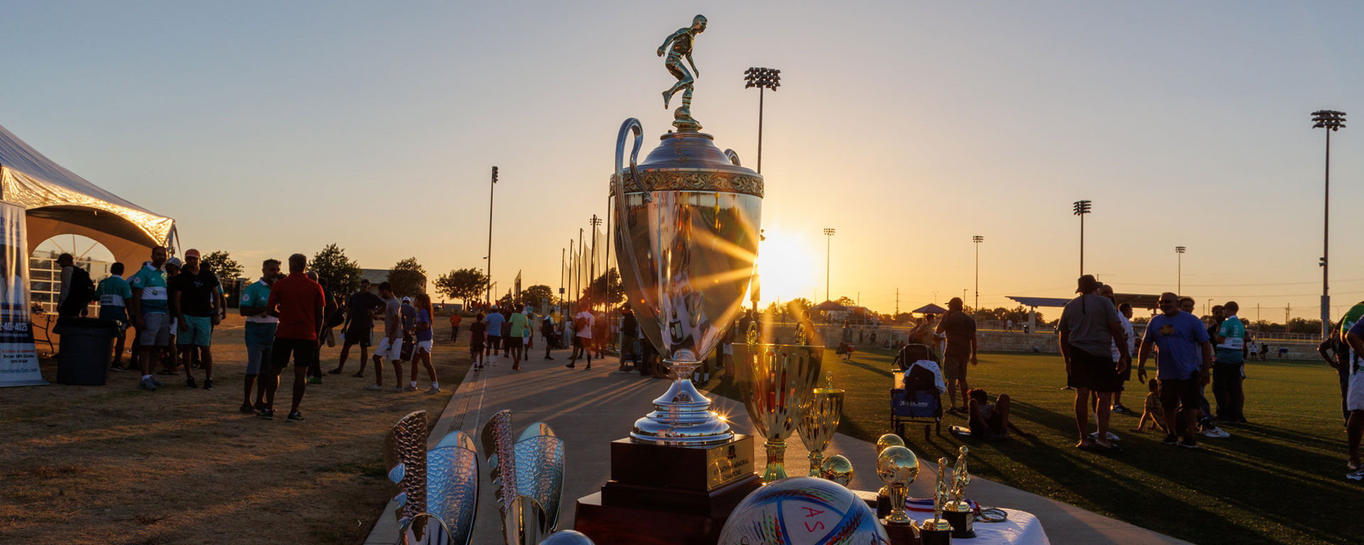 Fans cheering for the Austin Strikers.